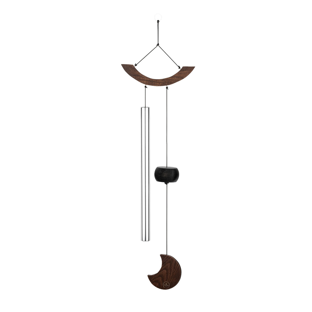 Sonic Energy Moon Meditation Chime – Windspiel mit 1 Klangstab (432 Hz) – für Garten u. Entspannung