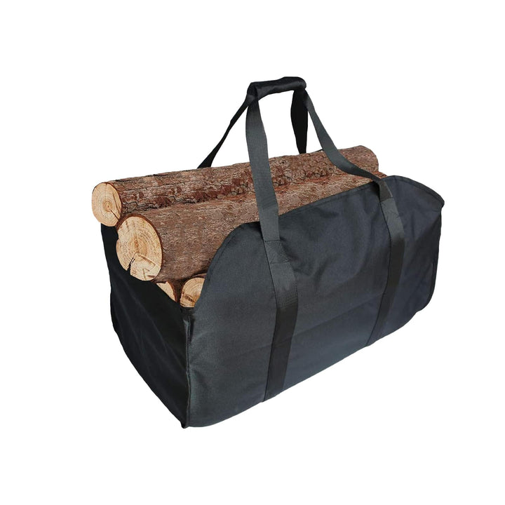 Kaminholztasche, Faltbare Kamintasche, Holzträger, wasserabweisend, langlebig, Segeltuch-Tragetasche