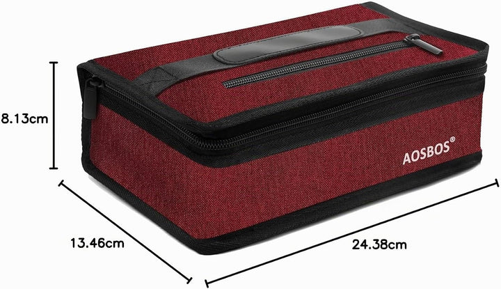 AOSBOS Kühltasche Klein Lunchtasche Herren Leicht Isoliertasche für unterwegs Kühlbeutel Brotdose Lu