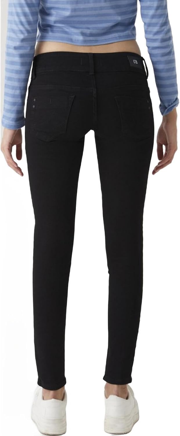 LTB Jeans - Damen - Molly - Low Waist - Slim Fit Jeans - Hosen 24W / 36L Black To Black Wash, 24W /