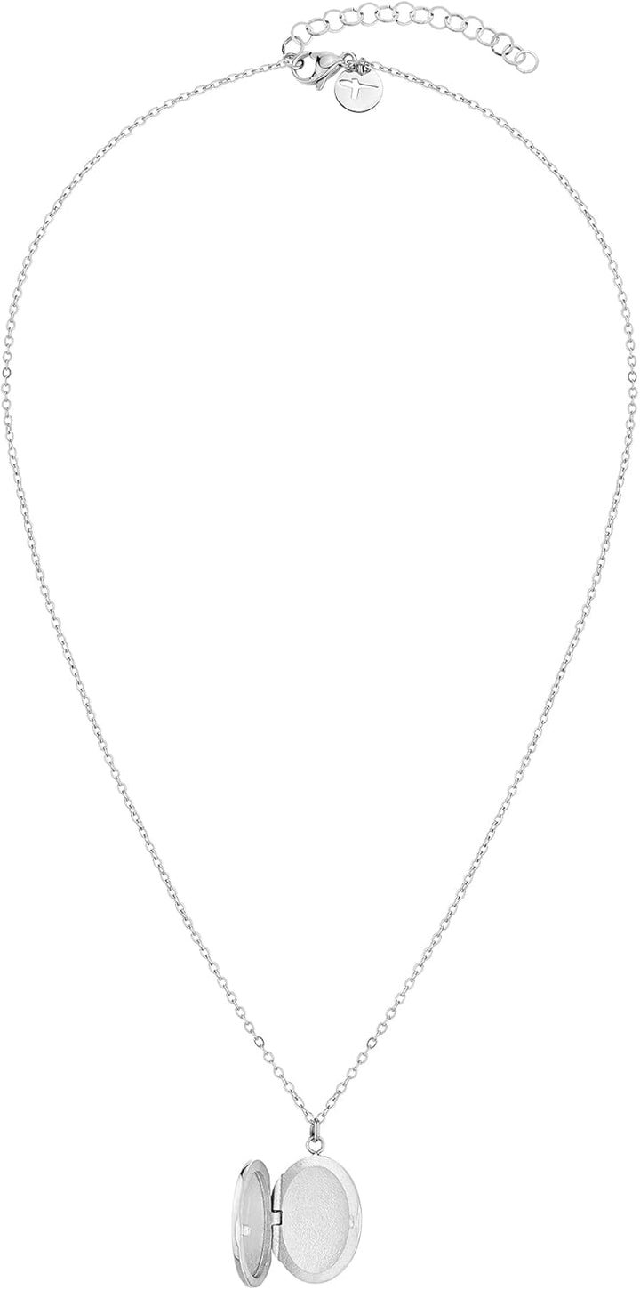 Tamaris Halskette für Damen, Halsschmuck in Silber, Gold &amp; Roségold, Kette mit Amulett aus Edelstahl