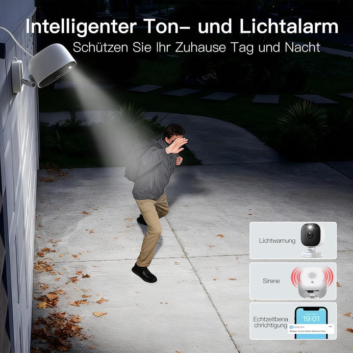 VIMTAG 2,5K Überwachungskamera Aussen, 5GHz WLAN Kamera Outdoor,Aussenkamera,Farbige Nachtsicht,Tag&amp;