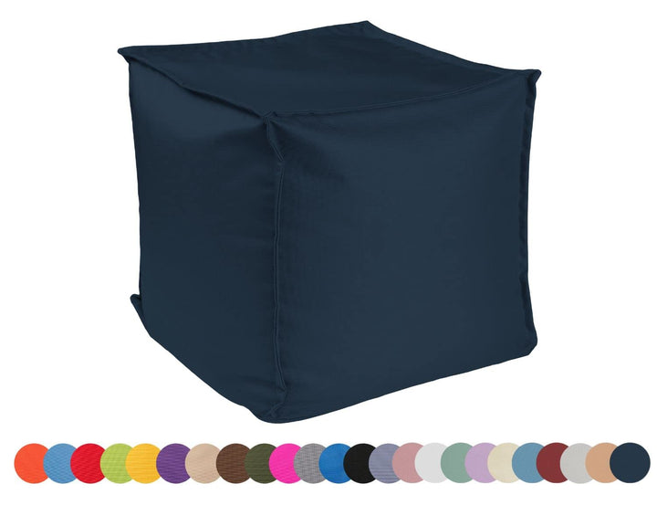 chilly pilley Sitzsack Sitzhocker mit EPS-Perlen Füllung 40x40x40cm Fusshocker Sitz-Pouf für Kinder