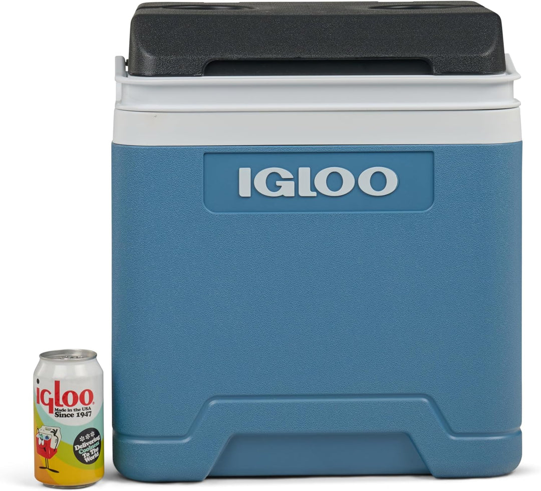 IGLOO IP27 Passiv-Kühlbox 27 L, eisblaue Thermobox, Eisbox für Freizeit, Beruf und Camping 27L, 27L