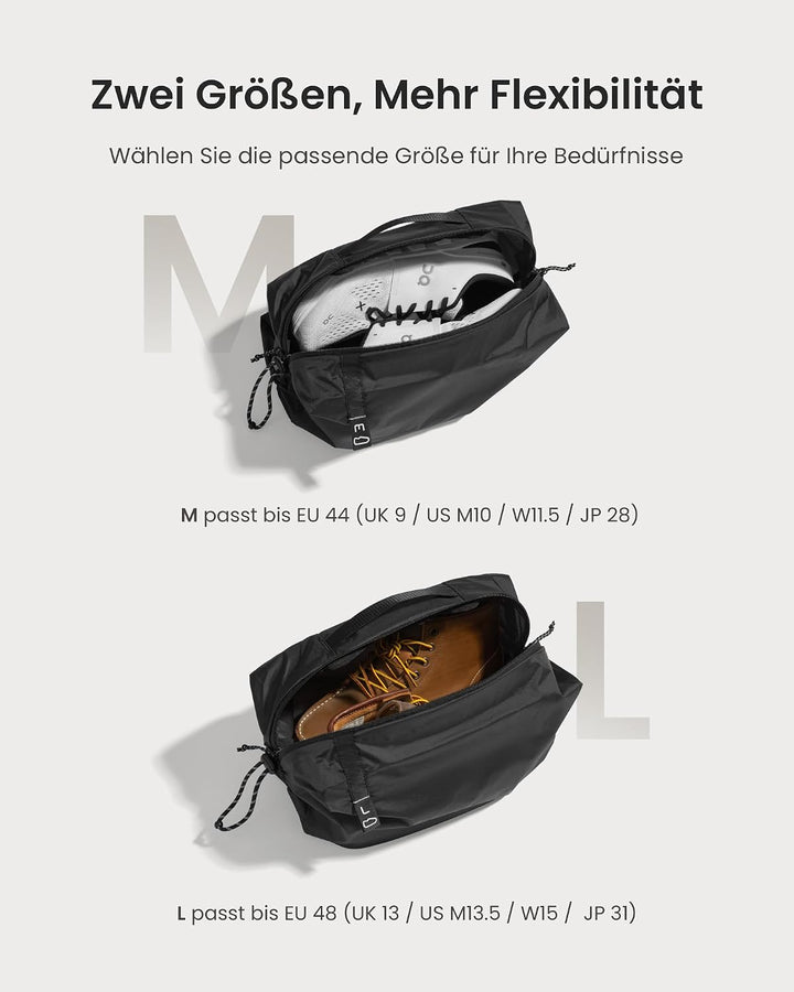 tomtoc Komprimierbarer Multifunktions-Schuhbeutel für Reisen, Aufbewahrung, Fitnessstudio, Geruchshe