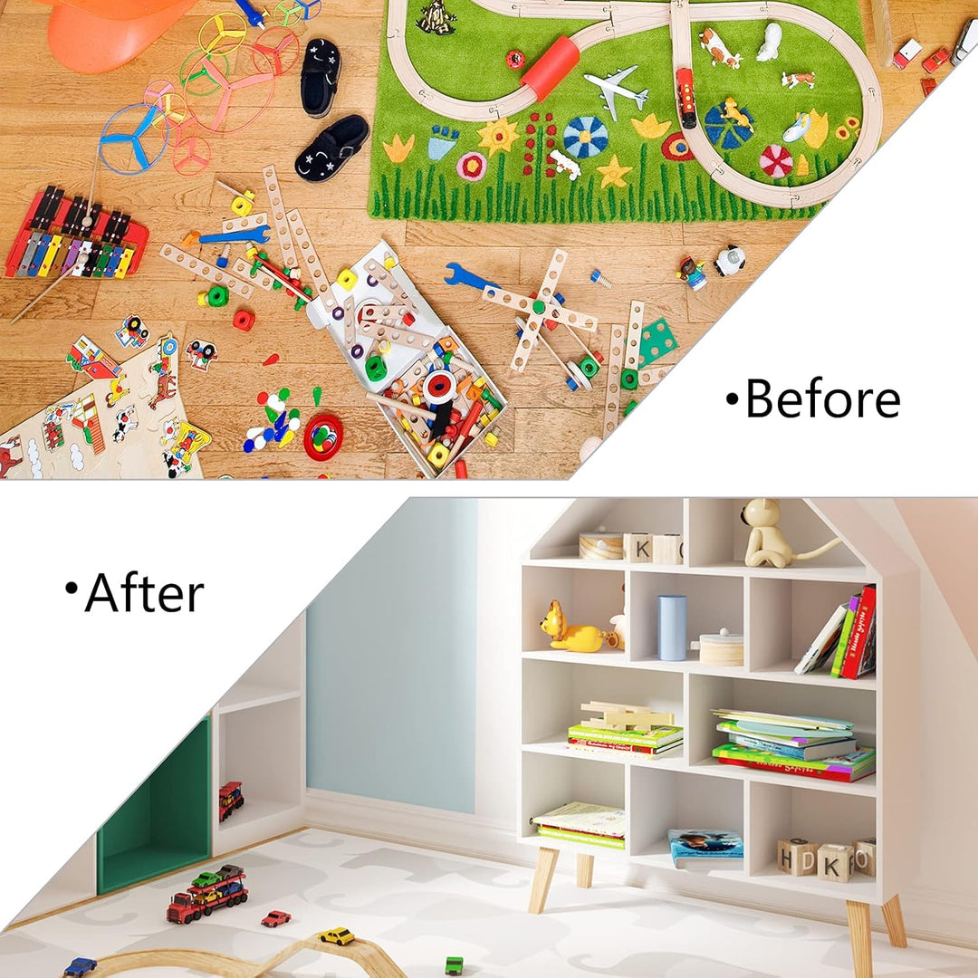 WOLTU Kinder Bücherregal Standregal Hausform Regal Kinderregal Aufbewahrungsregal für Kinder Kinderz