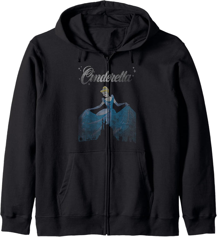 Disney Cinderella Vintage Castle Silhouette Kapuzenjacke