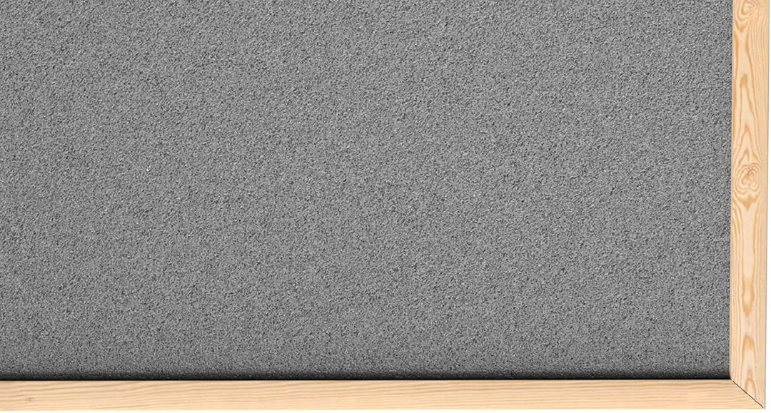 ALLboards Grau Pinnwand mit Holz Rahmen 90x60cm Korktafel Korkwand Pinnwand Kork Grau Oberfläche Kor