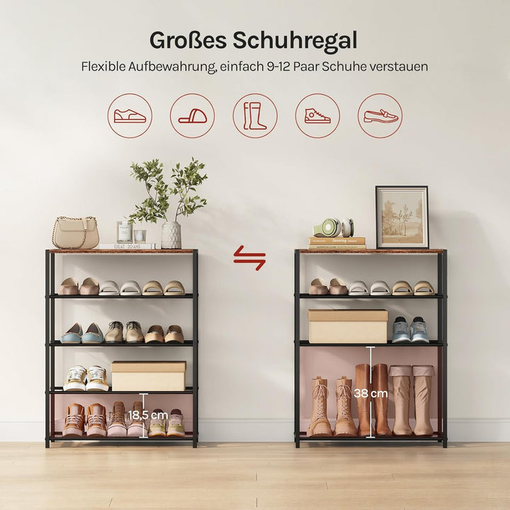 WOLTU Schuhbank Schuhregal mit Sitzfläche Badregal Schuhablage Schuhkommode Schuhständer Organizier
