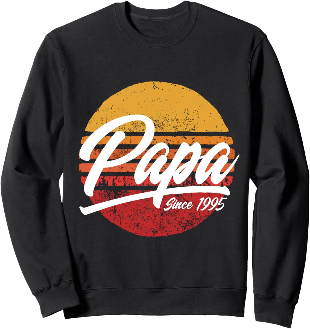Papa seit 1995, 26. Geburtstag 26 Jahre als Papa Retro Sweatshirt