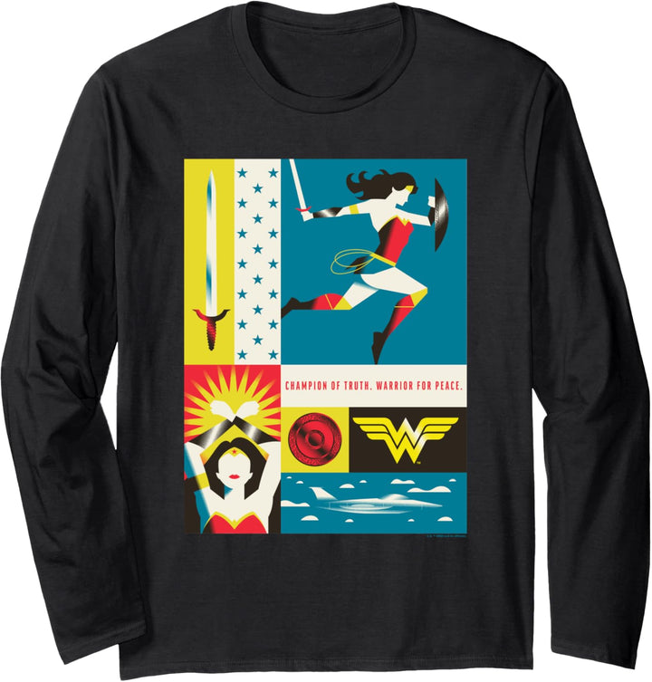 WB 100: Wonder Woman Champion Of Truth Icons Poster Langarmshirt