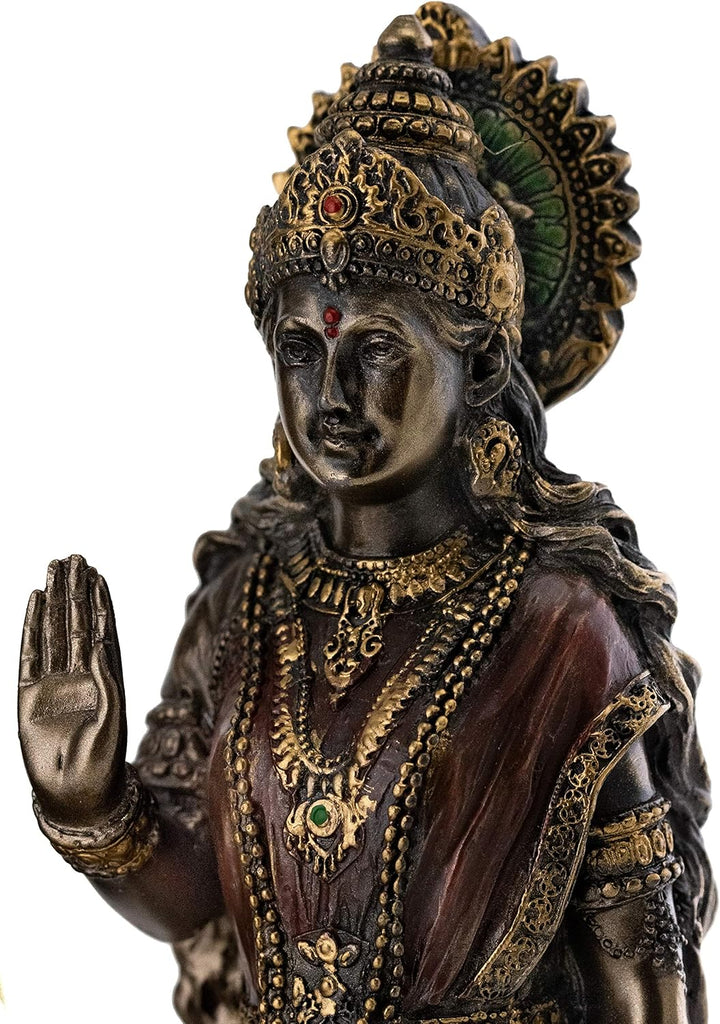 Top Collection Statue Rama, Sita und Lakshmana, aus kaltgegossener Bronze, 26,7 x 19,1 cm