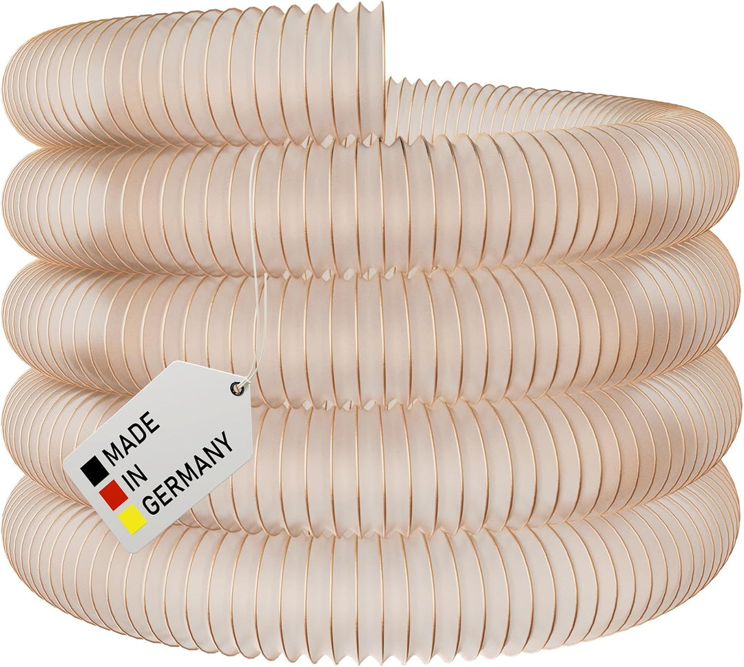 Absaugschlauch 0,4 mm - 250 mm / 10 m transparent für Absauganlage Spiralschlauch schwer entflammbar