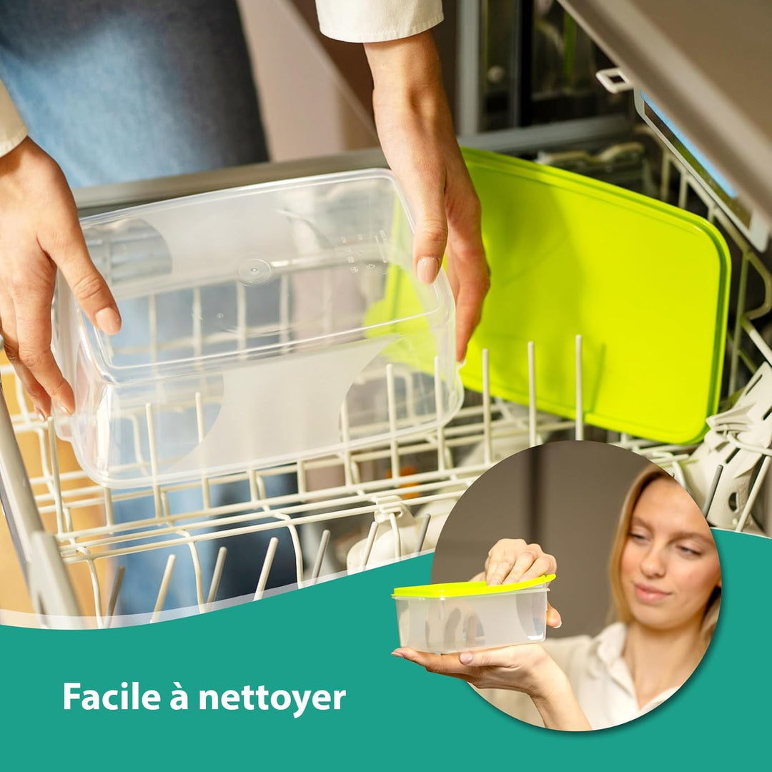 MiraHome Vorratsdosen Set 10x0,5L quadratisch grün – Perfekt zur Aufbewahrung &amp; Organisation für Leb