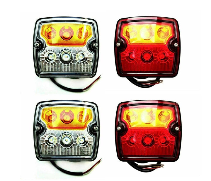 MelTruck® 2x LED Positionsleuchte und 2x LED Rückleuchte Bremsleuchte Blinker Anhänger LKW PKW