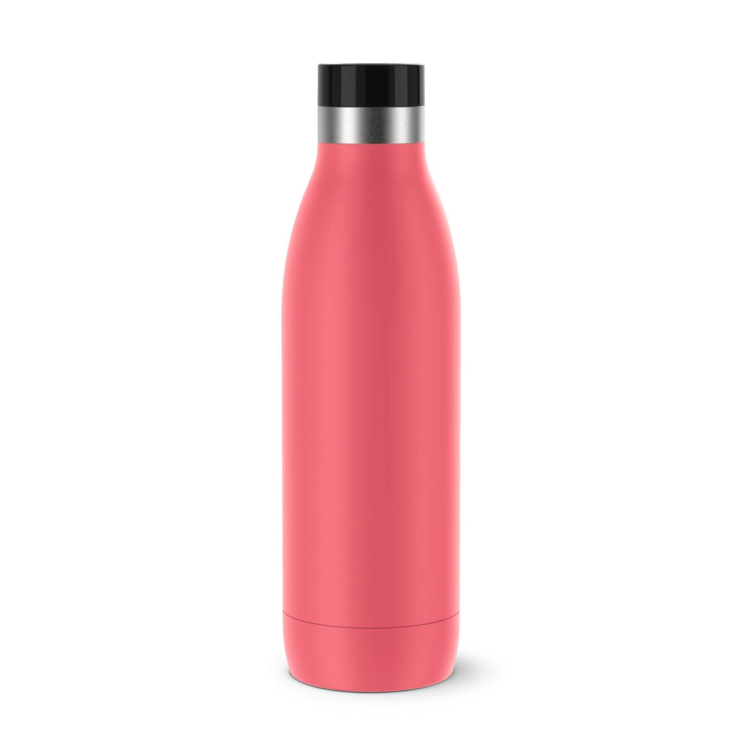 Emsa Bludrop Isolier-Trinkflasche, 0,7 Liter, 100% dicht, Quick-Press Verschluss, Ergonomischer 360°
