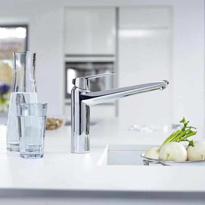 GROHE Eurodisc Cosmopolitan Einhand-Spültischbatterie 33770002 Chrom Auslauf mit Mousseur Hochdruck,