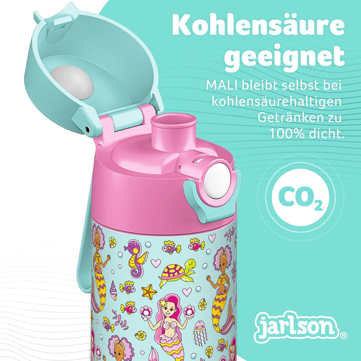 Jarlson® Trinkflasche Kinder Edelstahl MALI [THERMOSFLASCHE] - Kindertrinkflasche Auslaufsicher - Th