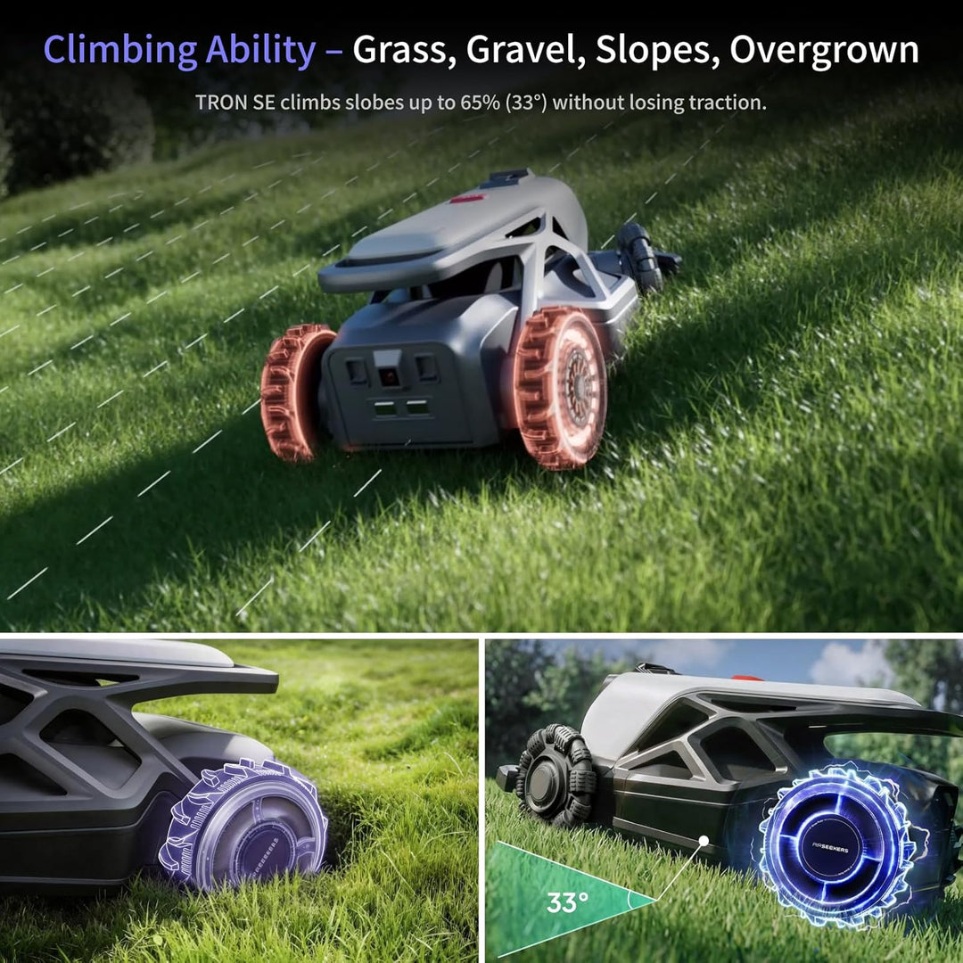TRON SE Mähroboter ohne Begrenzungskabel Optimaler 1500㎡, NRTK+Vision-Navigation, Kein Signalabbruch