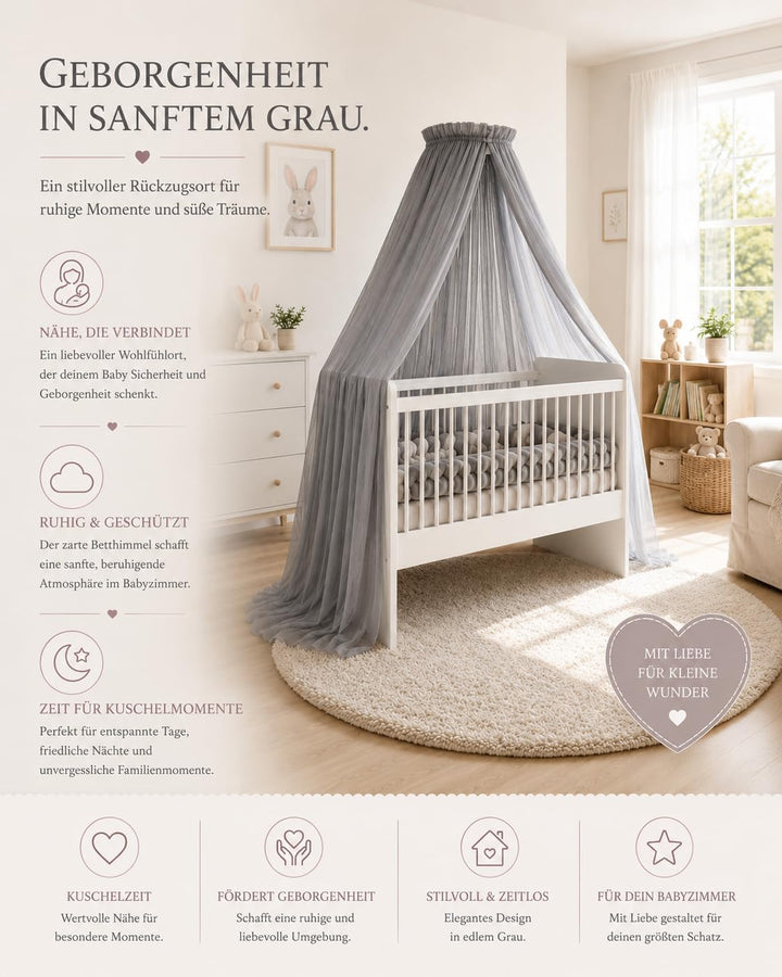 Baby Fancyroom Betthimmel für Babybett, Prinzessin Babywiege, Moskitonetz, Beistellbett Himmel, Baby