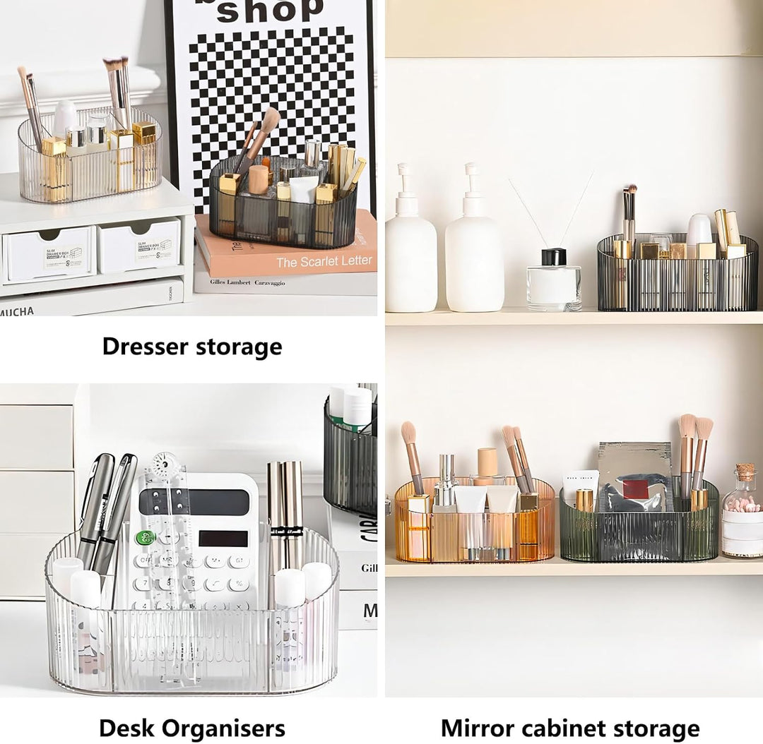 DASITON Make up Kosmetik Organizer,Pinsel Organizer mit 5 Fächern,Acryl Kosmetik Aufbewahrung mit Gr