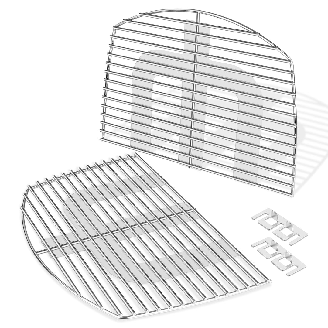 7646 Stainless Steel Cooking Grates for Weber Q300, Q320, Q3000, Q3200 Series, 63.5 x 45.2 cm Replac