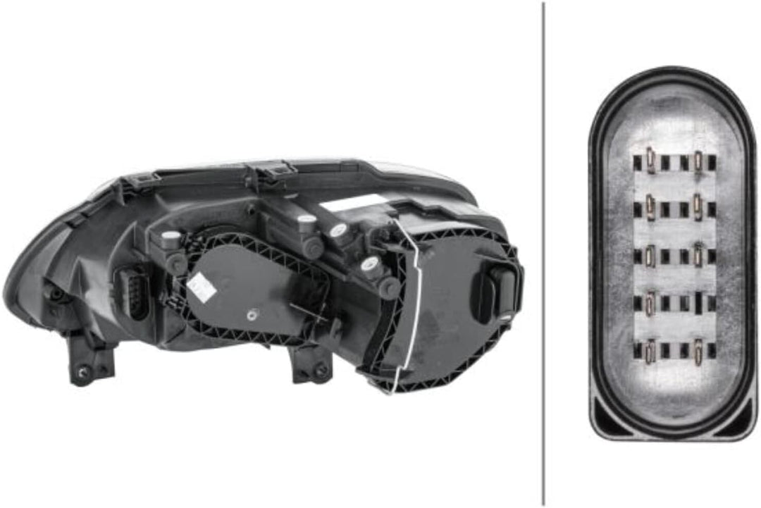 HELLA 1EE 010 203-021 Halogen-Hauptscheinwerfer - rechts - für u.a. VW Touran (1T1, 1T2), Rechts