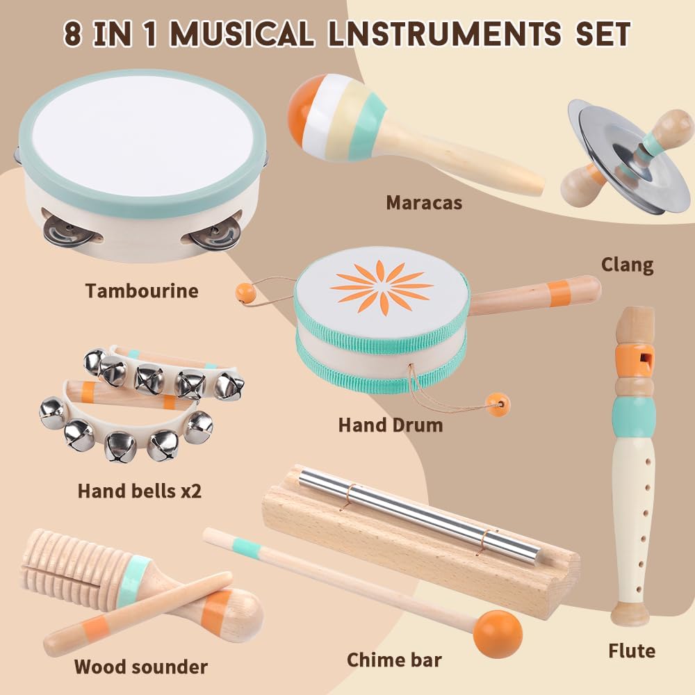 Kleinkind-Musikinstrumente, Montessori-Musikinstrumente für Babys, Percussion-Instrumente für 1-Jähr