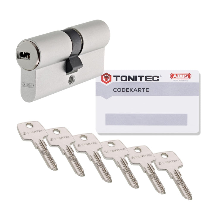 ABUS Türzylinder Schliesszylinder Zylinder EC550 inkl. 5 Schlüssel inkl. ToniTec CodeCard Grösse 40/