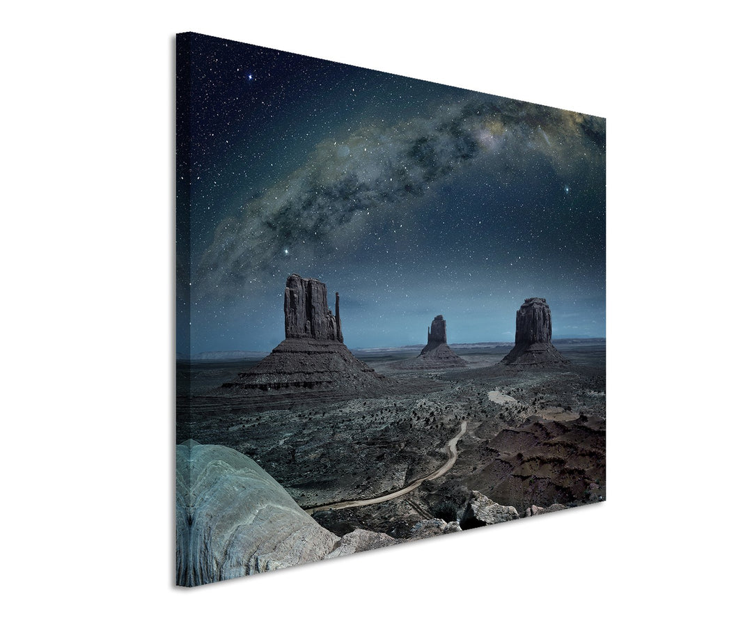 Paul Sinus Art Kunstfoto auf Leinwand 60x40cm Landschaftsfotografie – Milchstrasse über Monument Val