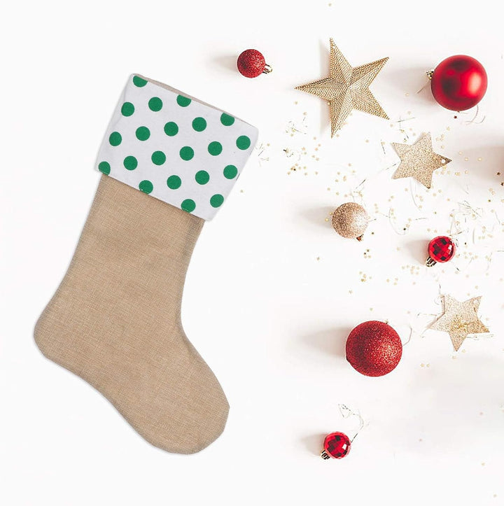 JiJiRuDU Sackleinen Weihnachtsstrumpf 6er Pack, Weihnachten hängende Taschen Weihnachtsfeiertagsstru