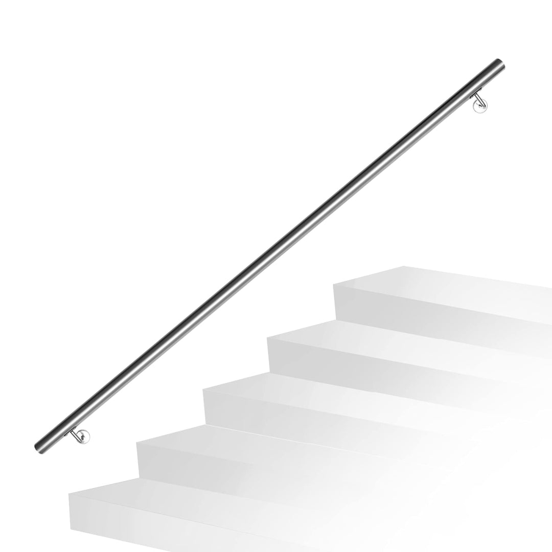 Ikodm Edelstahl Handlauf Treppengeländer Geländer Wandhandlauf Wand Treppe 180 cm Ø 42mm für Aussen