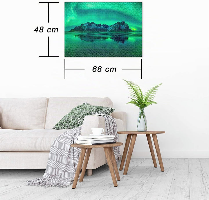 Ulmer Puzzleschmiede - Puzzle „Eiswellen“ - Klassisches 1000 Teile Natur-Puzzle – Puzzlemotiv aus de