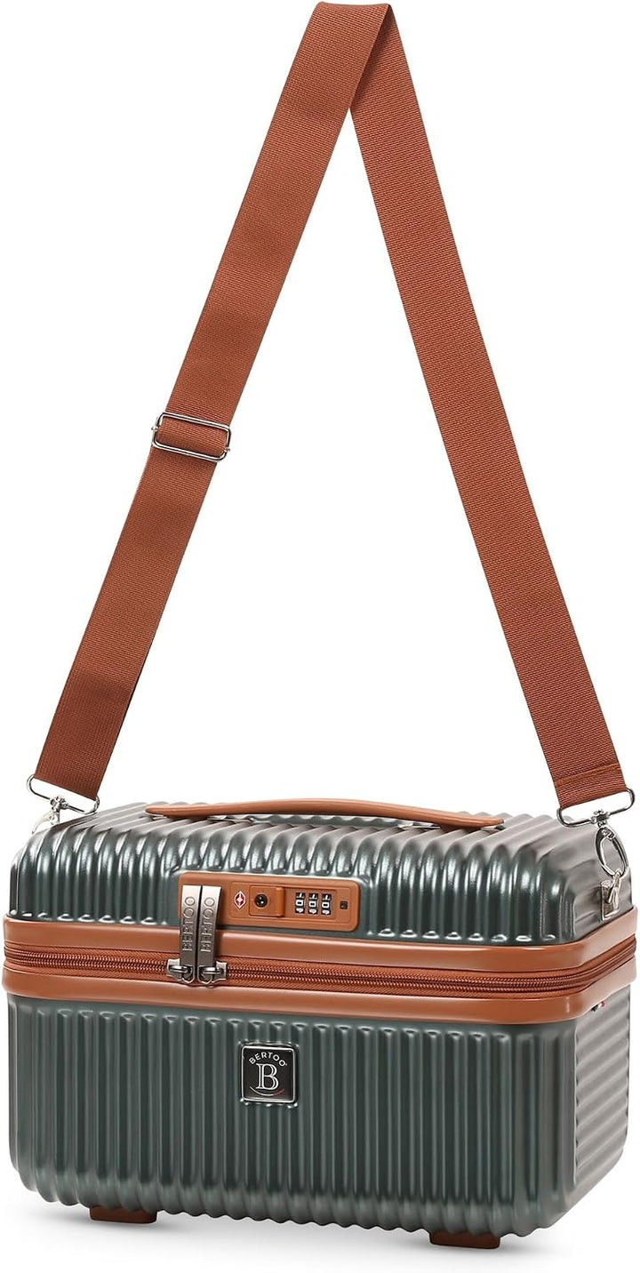 BERTOO Napoli Hartschalen-Kosmetikkoffer 17L mit TSA-Schloss, herausnehmbarer Tasche, integriertem S