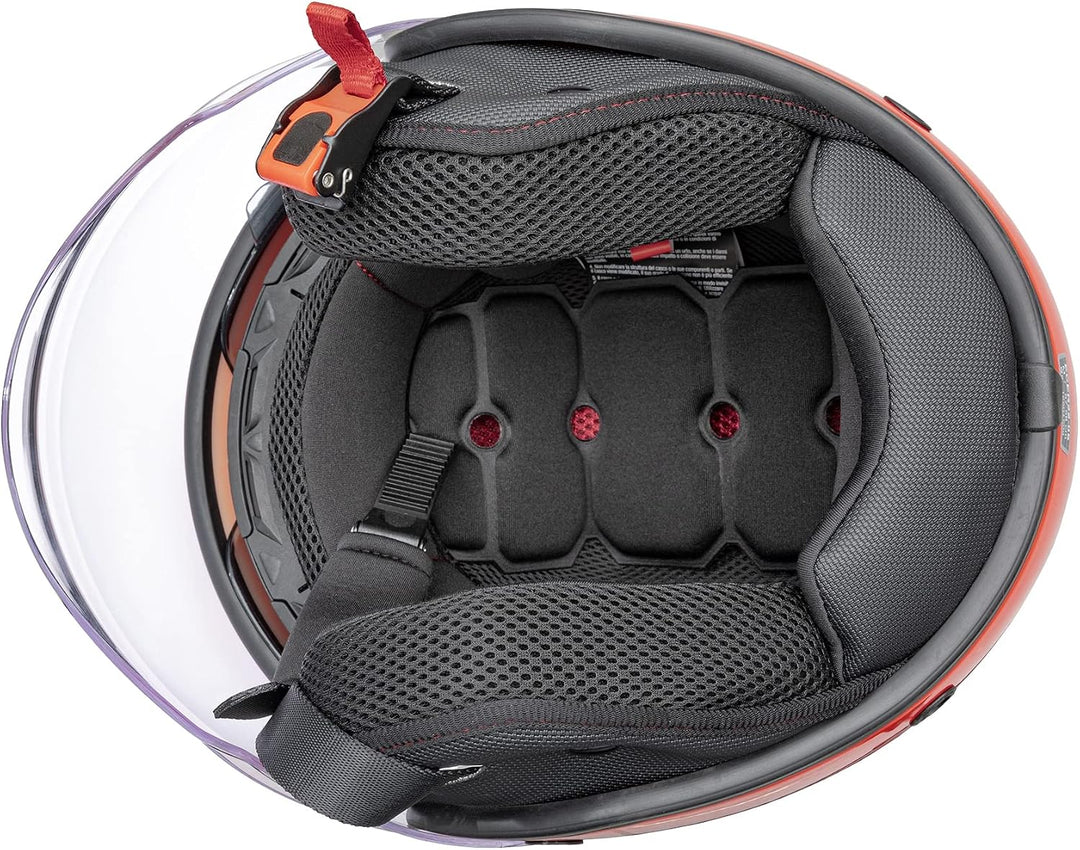 Jethelm Roller Motorrad Helm Zugelassen ECE2205 Lange Klares Visier Sonnenblende 59-60 cm ( L) Weiss