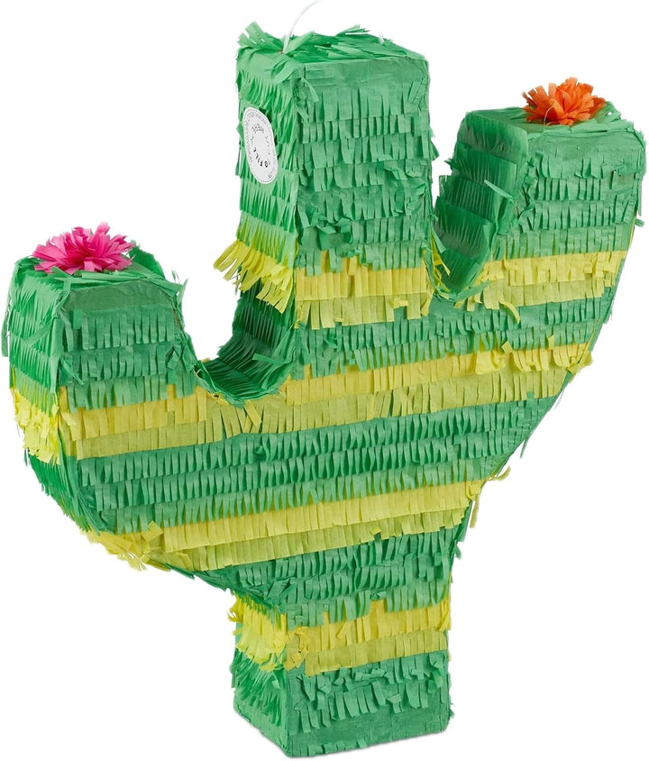 Relaxdays 10031479 Pinata Kaktus, zum Aufhängen, Kinder, Jungen &amp; Mädchen, Geburtstag, zum Befüllen,