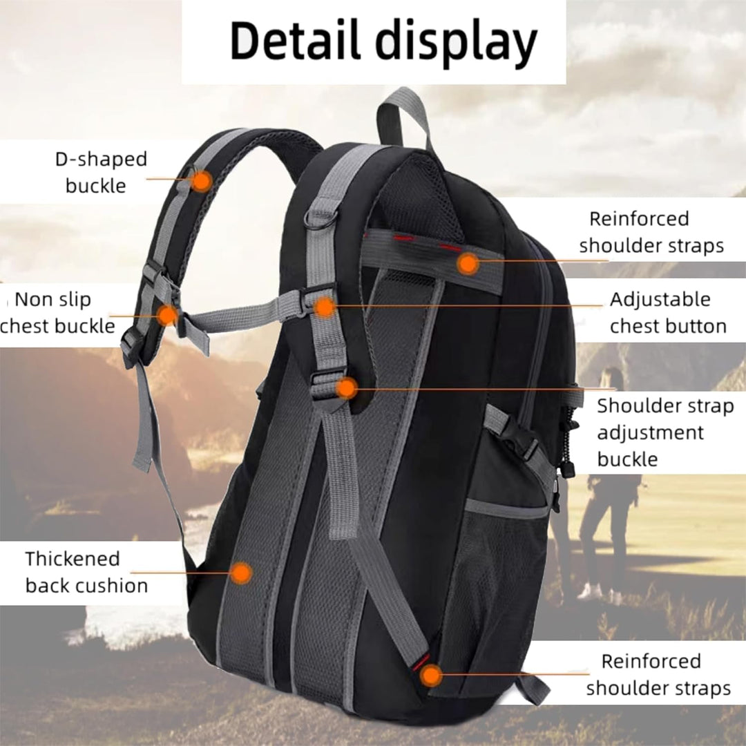 Wanderrucksack Herren Damen 40L Wasserdichter Rucksack Leicht Gross Reiserucksack，Outdoorrucksack mi