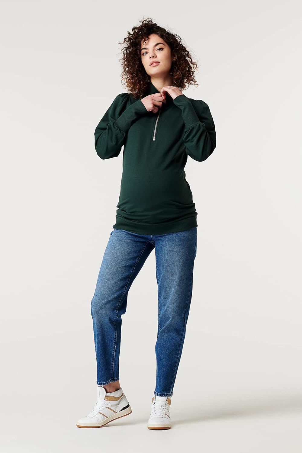 Supermom Damen Brooke Over The Belly Mom Jeans 26 Authentic Blue - P310, 26 Authentic Blue - P310