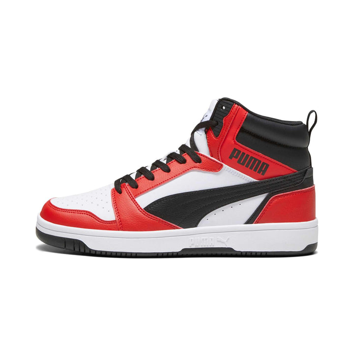 Puma Unisex Rebound V6Sneaker 46 EU Puma White Puma Black For All Time Red, 46 EU Puma White Puma Bl