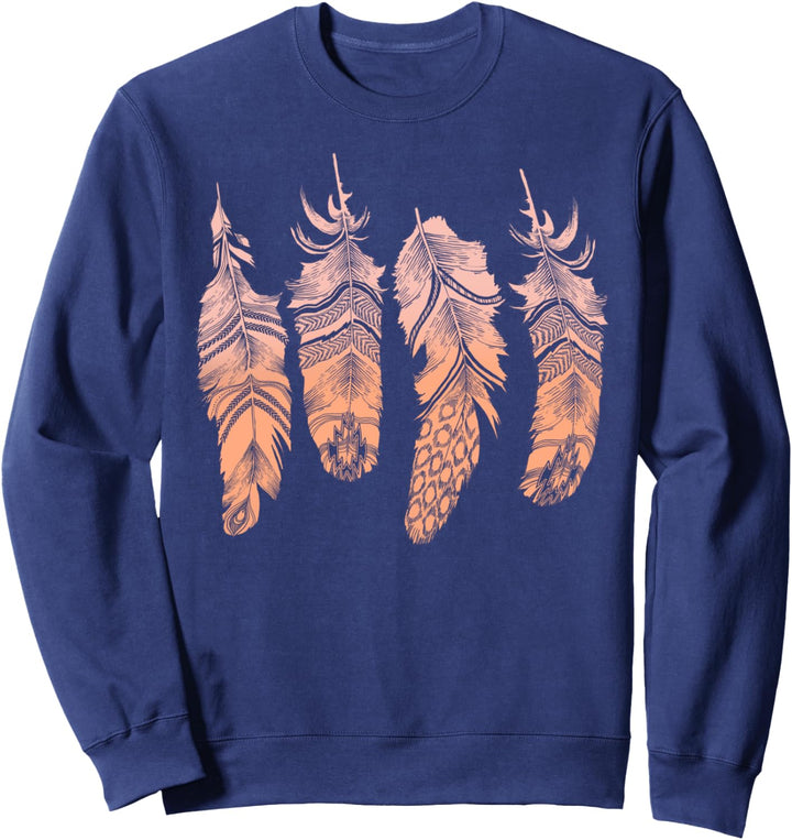 Four Feather Sunrise Gradient Bohemian Sweatshirt