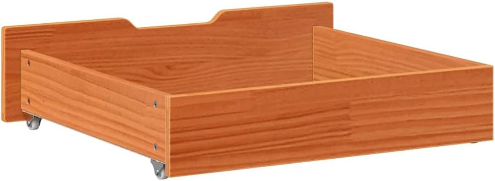 vidaXL Bettschubladen 2 Stk., Bettkasten Holz Aufbewahrung mit Rollen, Bett Schublade Bettauszug, Be