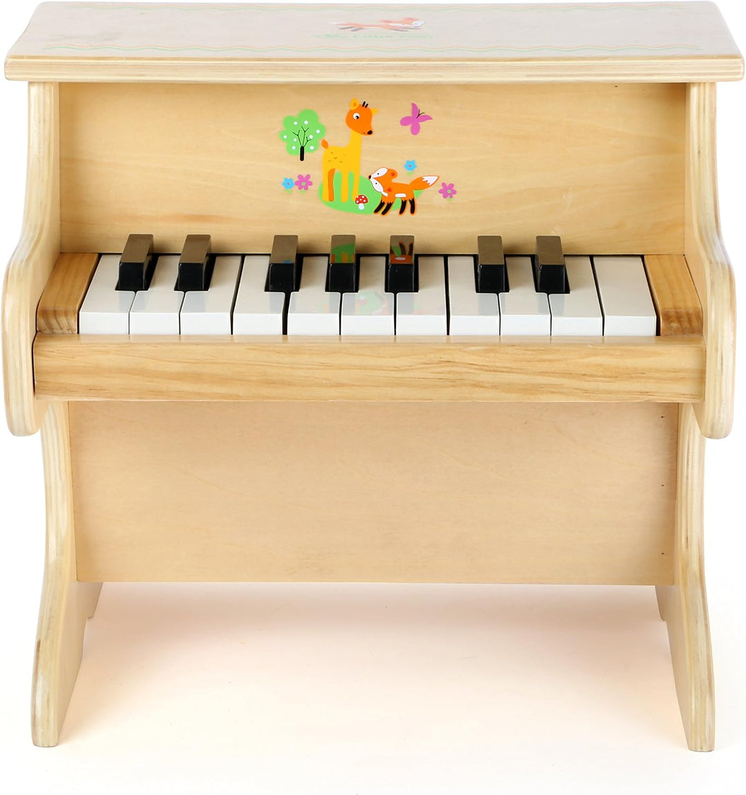 Small Foot Klavier Kleiner Fuchs aus Holz, Kinderinstrument mit Einer Tonleiter für erste Musikerfah