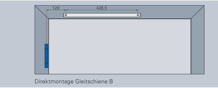 ECO-Schulte Die ECO Newton Gleitschiene EF DIN links RAL 9016 ECO weiss mit elektromagnetischer Fest