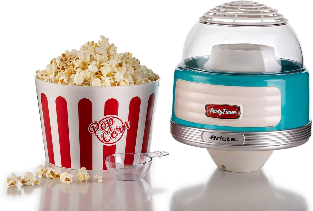 Ariete 2956 Popcornmaschine, 1100 W, für 60 g Mais, Popcorn fertig in 2 Minuten, Rot