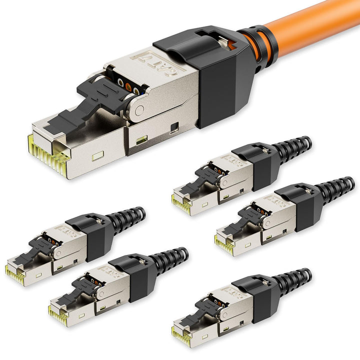 iwillink RJ45 Stecker, CAT7 Netzwerkstecker, LAN Stecker Ethernet Verlegekabel 10Gbit/s Werkzeuglos,