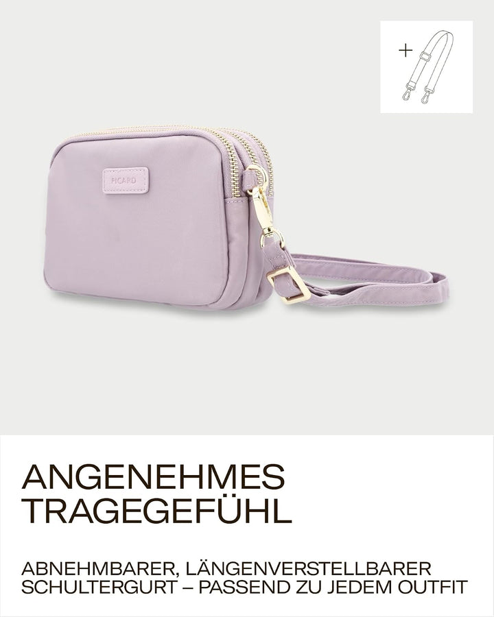 Picard Damen Schultertasche PINA aus Nylon Klein | mit Reissverschluss | Schultertasche | Alltag, Au