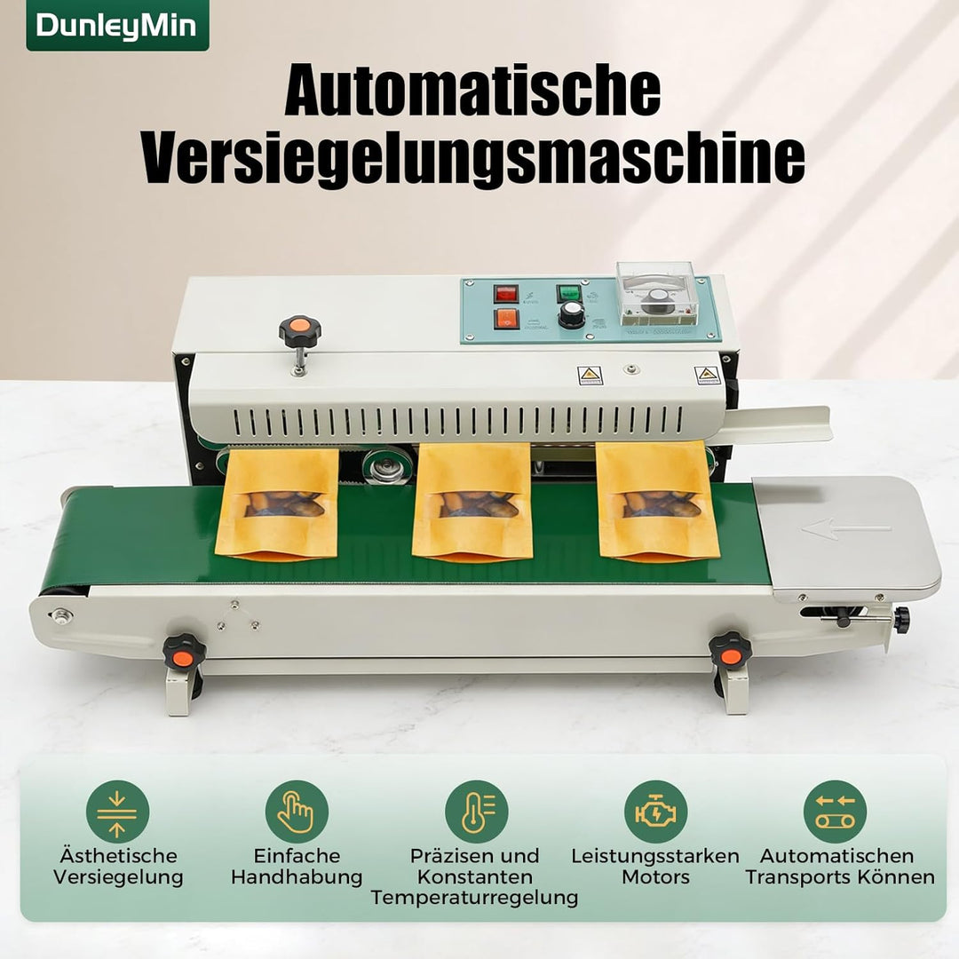500W 220V Automatische Versiegelungsmaschine Durchlaufsiegelgerät Folienschweissgeräte für Plastikbe