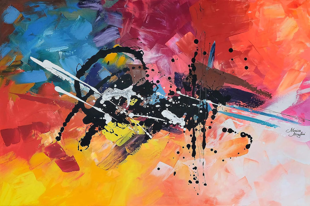 Monica Mirafiori I 100% HANDGEMALT I Gemälde Vogue 90x60cm | Gemälde Handgemalt | Acrylgemälde | Seh