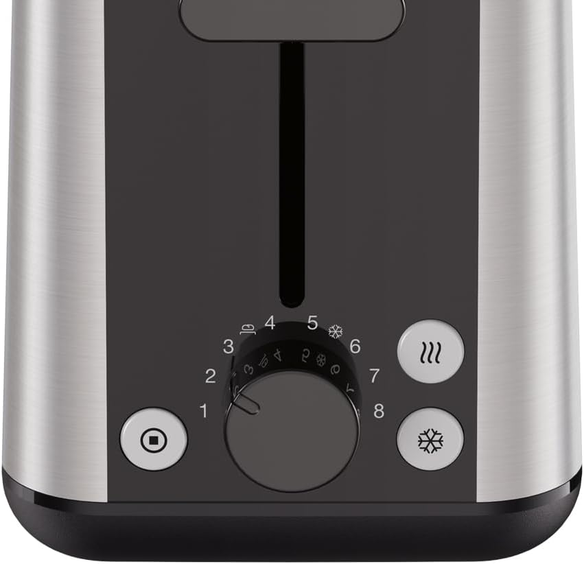 Braun Toaster PurShine HT 1610 BK, 25cm Brot Schlitz, 8 Bräunungsgrade, Aufwärm- &amp; Auftaufunktion, B