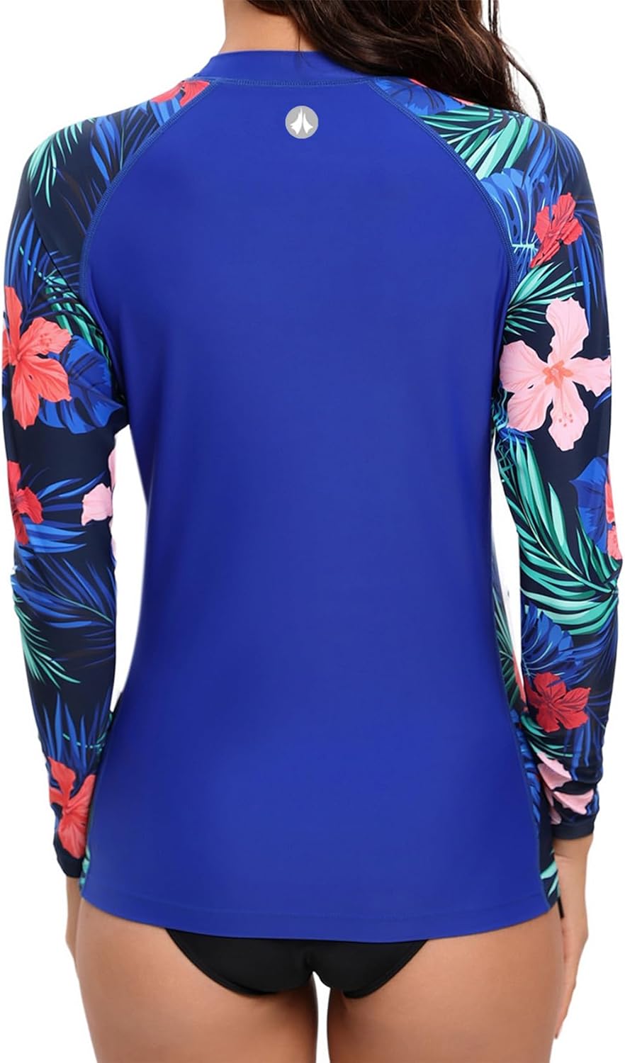 Damen Rash Guard Langarm Sonnenschutz Schnelltrocknend Badeshirt Surf Shirt Schwimmen Bademode M Kön